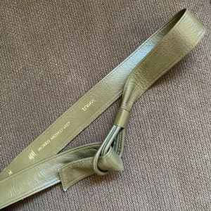 Morris Moskowitz olive leather belt - vintage